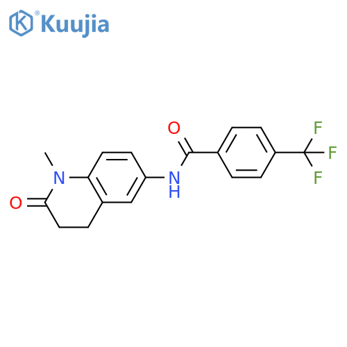 N-(1-methyl-2-oxo-1,2,3,4-tetrahydroquinolin-6-yl)-4-(trifluoromethyl)benzamide structure