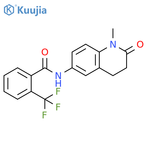 N-(1-methyl-2-oxo-1,2,3,4-tetrahydroquinolin-6-yl)-2-(trifluoromethyl)benzamide structure