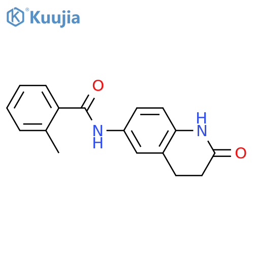 2-methyl-N-(2-oxo-1,2,3,4-tetrahydroquinolin-6-yl)benzamide structure