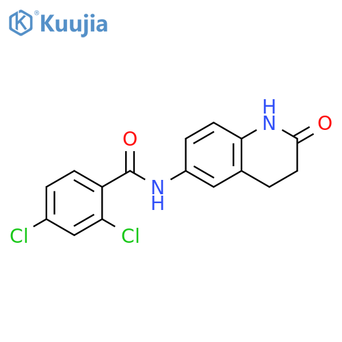 2,4-dichloro-N-(2-oxo-1,2,3,4-tetrahydroquinolin-6-yl)benzamide structure