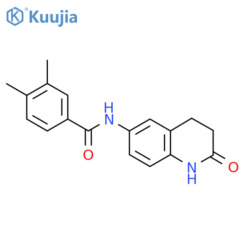 3,4-dimethyl-N-(2-oxo-1,2,3,4-tetrahydroquinolin-6-yl)benzamide structure
