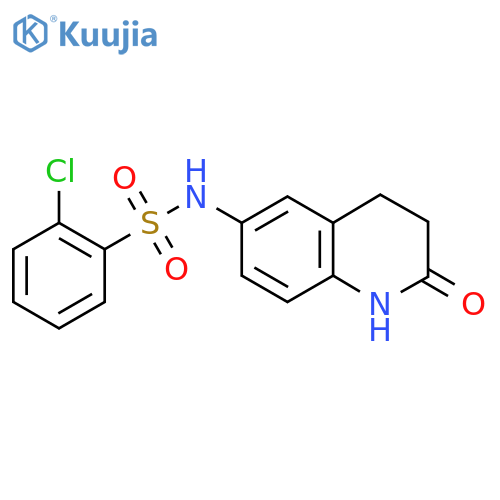 2-chloro-N-(2-oxo-1,2,3,4-tetrahydroquinolin-6-yl)benzene-1-sulfonamide structure