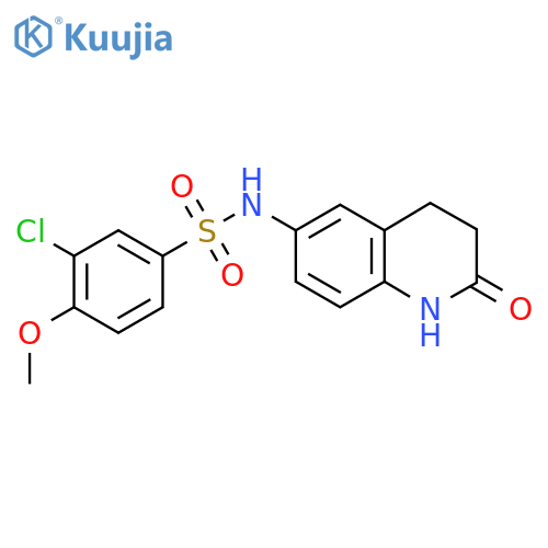 3-chloro-4-methoxy-N-(2-oxo-1,2,3,4-tetrahydroquinolin-6-yl)benzene-1-sulfonamide structure