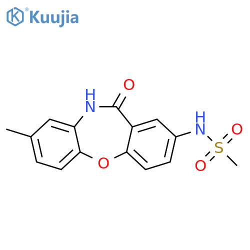 N-{6-methyl-10-oxo-2-oxa-9-azatricyclo9.4.0.0^{3,8}pentadeca-1(11),3(8),4,6,12,14-hexaen-13-yl}methanesulfonamide structure