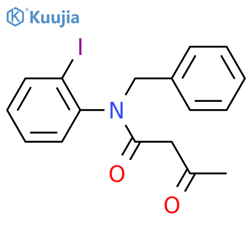 Butanamide, N-(2-iodophenyl)-3-oxo-N-(phenylmethyl)- structure