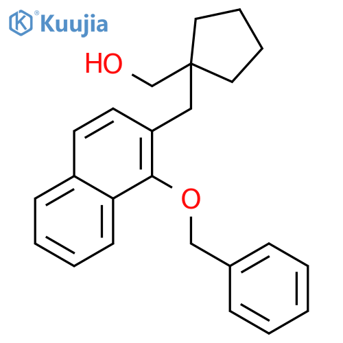 Cyclopentanemethanol, 1-[[1-(phenylmethoxy)-2-naphthalenyl]methyl]- structure