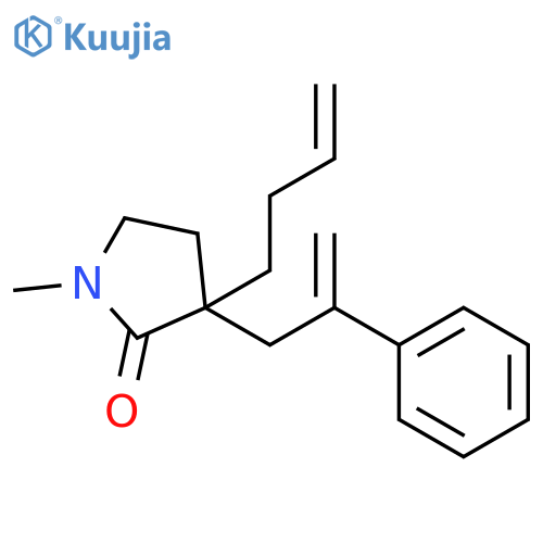 2-Pyrrolidinone, 3-(3-buten-1-yl)-1-methyl-3-(2-phenyl-2-propen-1-yl)- structure