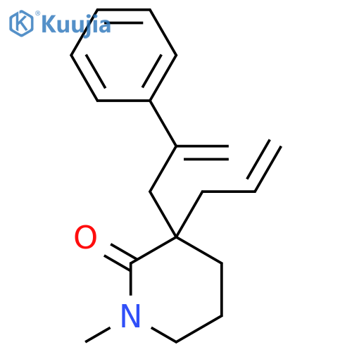 2-Piperidinone, 1-methyl-3-(2-phenyl-2-propen-1-yl)-3-(2-propen-1-yl)- structure
