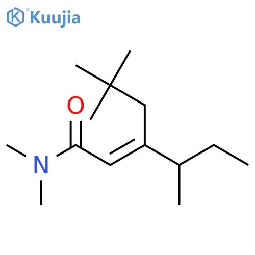 2-Hexenamide, N,N,5,5-tetramethyl-3-(1-methylpropyl)-, (2E)- structure