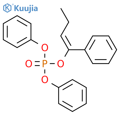 Phosphoric acid, diphenyl (1Z)-1-phenyl-1-buten-1-yl ester structure