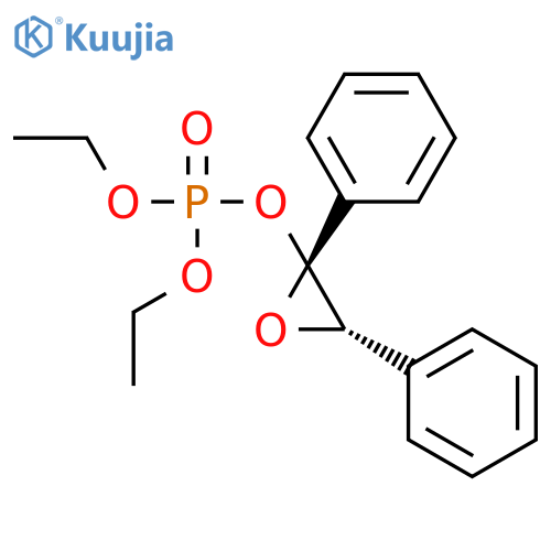 Phosphoric acid, (2R,3S)-2,3-diphenyl-2-oxiranyl diethyl ester, rel- structure