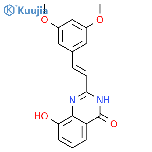 4(3H)-Quinazolinone,2-[(1E)-2-(3,5-dimethoxyphenyl)ethenyl]-8-hydroxy- structure