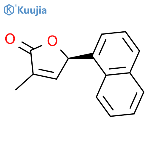 2(5H)-Furanone, 3-methyl-5-(1-naphthalenyl)-, (5R)- structure