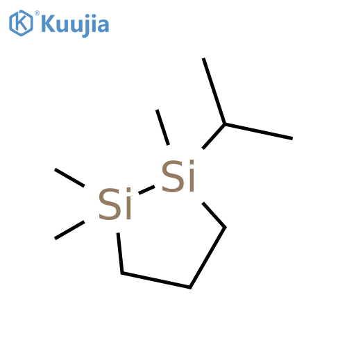 1,2-Disilacyclopentane, 1,1,2-trimethyl-2-(1-methylethyl)- structure