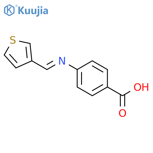 Benzoic acid, 4-[(3-thienylmethylene)amino]- structure