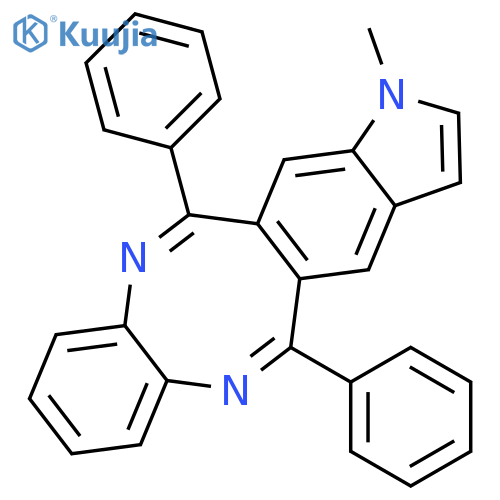 1H-Indolo[5,6-c][1,6]benzodiazocine, 1-methyl-5,12-diphenyl- structure