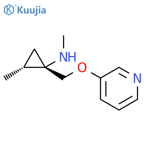 Cyclopropanamine, N,2-dimethyl-1-[(3-pyridinyloxy)methyl]-, (1S,2R)- structure