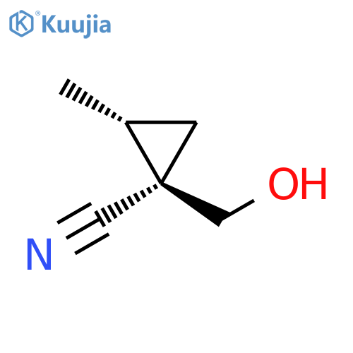 Cyclopropanecarbonitrile, 1-(hydroxymethyl)-2-methyl-, (1R,2R)-rel- structure