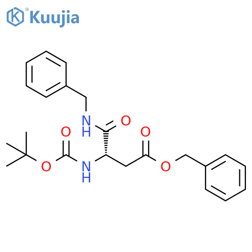 Butanoic acid,3-[[(1,1-dimethylethoxy)carbonyl]amino]-4-oxo-4-[(phenylmethyl)amino]-,phenylmethyl ester, (S)- structure