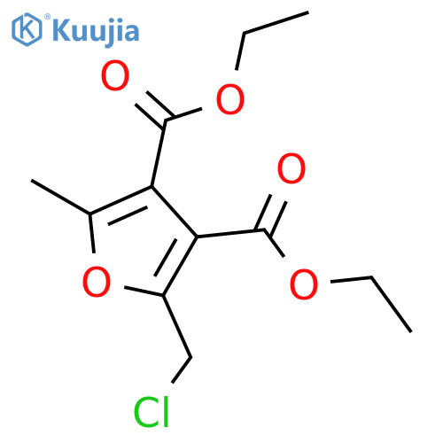 3,4-Furandicarboxylic acid, 2-(chloromethyl)-5-methyl-, diethyl ester structure