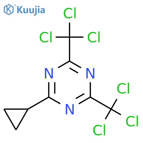 1,3,5-Triazine, 2-cyclopropyl-4,6-bis(trichloromethyl)- structure