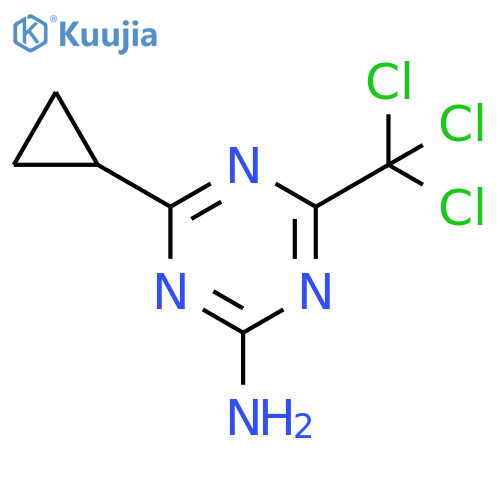 1,3,5-Triazin-2-amine, 4-cyclopropyl-6-(trichloromethyl)- structure
