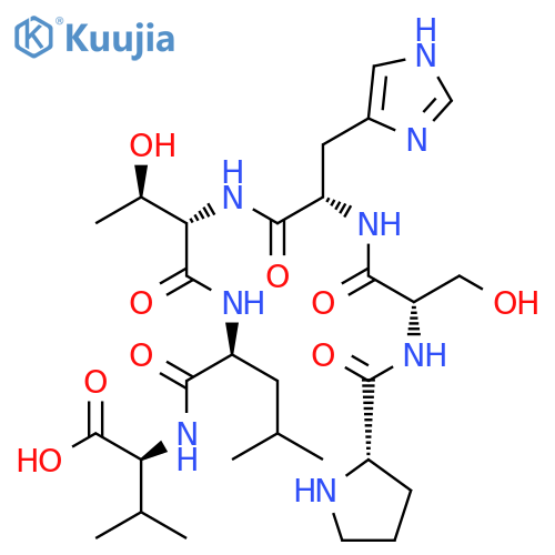 L-Valine, N-[N-[N-[N-(N-L-prolyl-L-seryl)-L-histidyl]-L-threonyl]-L-leucyl]- structure