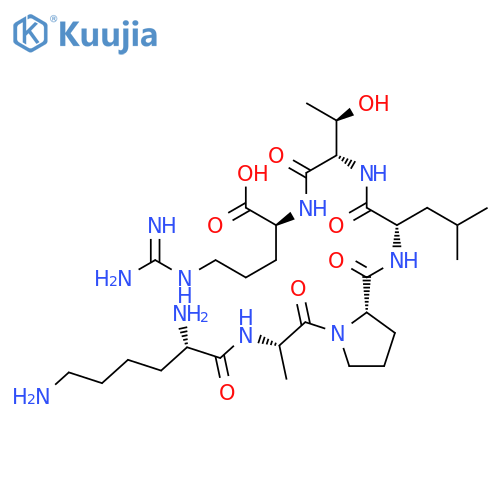 L-Arginine, N2-[N-[N-[1-(N-L-lysyl-L-alanyl)-L-prolyl]-L-leucyl]-L-threonyl]- structure
