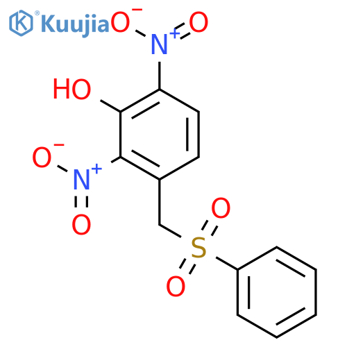 Phenol, 2,6-dinitro-3-[(phenylsulfonyl)methyl]- structure