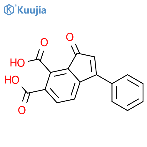 1H-Indene-6,7-dicarboxylic acid, 1-oxo-3-phenyl- structure
