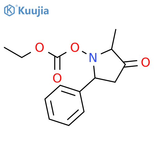 Ethyl (2-methyl-3-oxo-5-phenylpyrrolidin-1-yl) carbonate structure