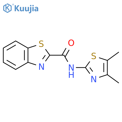 N-(4,5-dimethyl-1,3-thiazol-2-yl)-1,3-benzothiazole-2-carboxamide structure