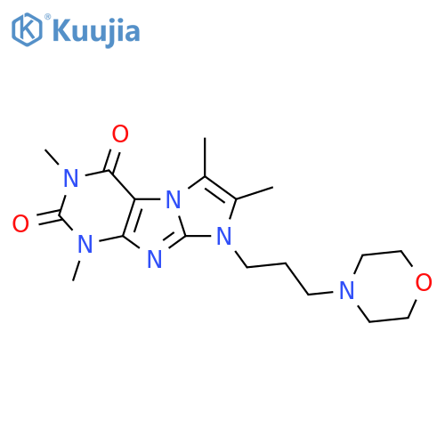 1,3,6,7-tetramethyl-8-3-(morpholin-4-yl)propyl-1H,2H,3H,4H,8H-imidazo1,2-gpurine-2,4-dione structure