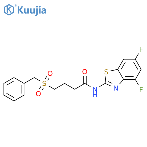 N-(4,6-difluoro-1,3-benzothiazol-2-yl)-4-phenylmethanesulfonylbutanamide structure