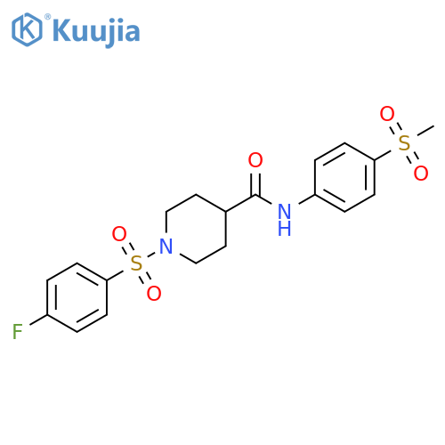 1-(4-fluorobenzenesulfonyl)-N-(4-methanesulfonylphenyl)piperidine-4-carboxamide structure