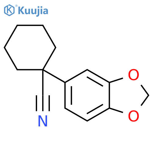 1-(Benzo[d][1,3]dioxol-5-yl)cyclohexanecarbonitrile structure