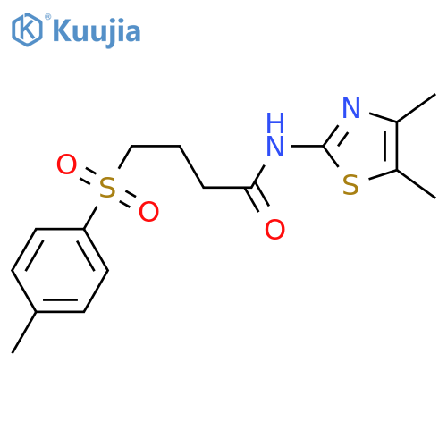 N-(4,5-dimethyl-1,3-thiazol-2-yl)-4-(4-methylbenzenesulfonyl)butanamide structure