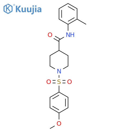 1-(4-methoxybenzenesulfonyl)-N-(2-methylphenyl)piperidine-4-carboxamide structure
