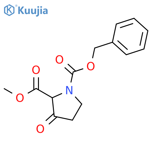 1,2-Pyrrolidinedicarboxylic acid, 3-oxo-, 2-methyl 1-(phenylmethyl) ester structure