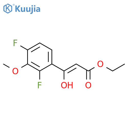 2-Propenoic acid, 3-(2,4-difluoro-3-methoxyphenyl)-3-hydroxy-, ethyl ester, (2Z)- structure