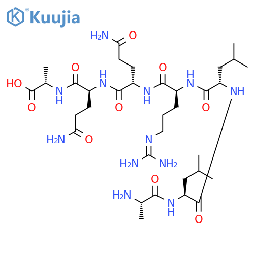 L-Alanyl-L-leucyl-L-leucyl-N~5~-(diaminomethylidene)-L-ornithyl-L-glutaminyl-L-glutaminyl-L-alanine structure