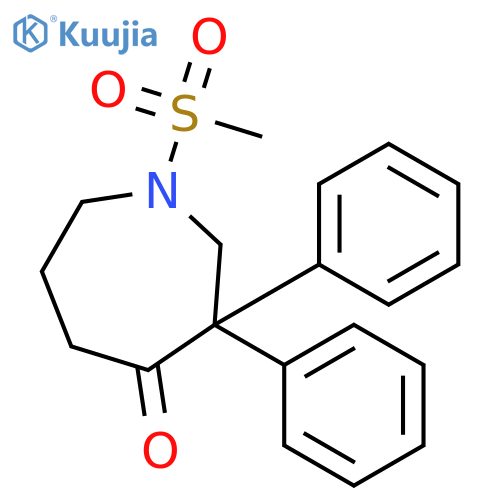 4H-Azepin-4-one, hexahydro-1-(methylsulfonyl)-3,3-diphenyl- structure