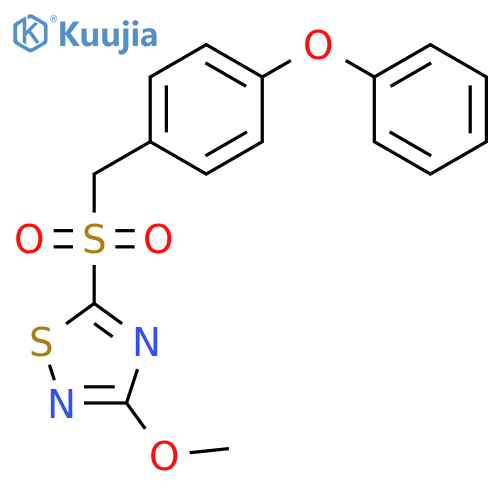 1,2,4-Thiadiazole, 3-methoxy-5-[[(4-phenoxyphenyl)methyl]sulfonyl]- structure