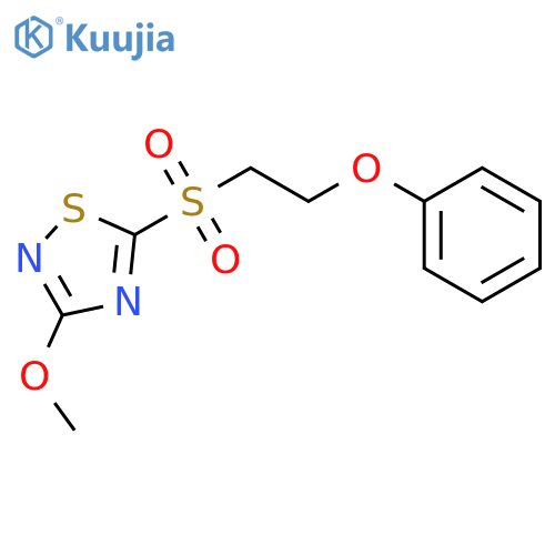 1,2,4-Thiadiazole, 3-methoxy-5-[(2-phenoxyethyl)sulfonyl]- structure