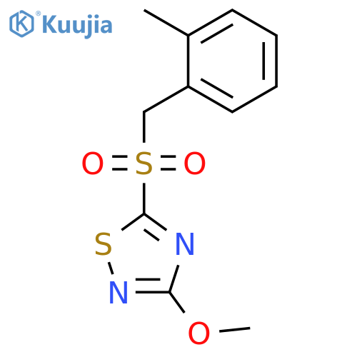 1,2,4-Thiadiazole, 3-methoxy-5-[[(2-methylphenyl)methyl]sulfonyl]- structure