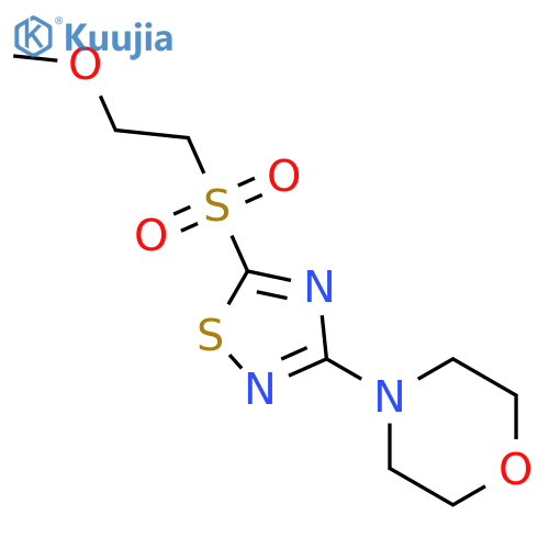 Morpholine, 4-[5-[(2-methoxyethyl)sulfonyl]-1,2,4-thiadiazol-3-yl]- structure