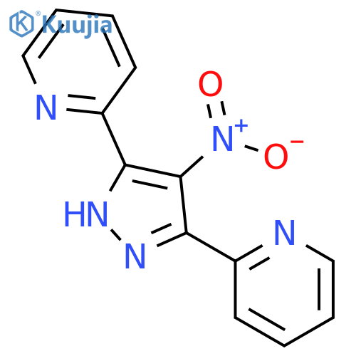 Pyridine, 2-[4-nitro-3-(2-pyridinyl)-1H-pyrazol-5-yl]- structure