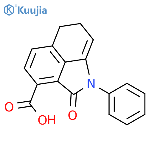Benz[cd]indole-3-carboxylic acid, 1,2,6,7-tetrahydro-2-oxo-1-phenyl- structure