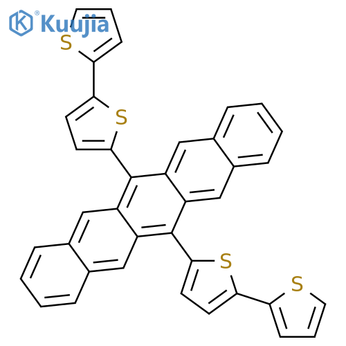 2,2'-Bithiophene, 5-(13-[2,2'-bithiophen]-5-yl-6-pentacenyl)- structure