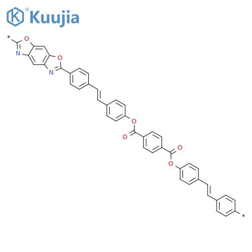 Poly(benzo[1,2-d:5,4-d']bisoxazole-2,6-diyl-1,4-phenylene-1,2-ethenediyl-1,4-phenyleneoxycarbonyl-1,4-phenylenecarbonyloxy-1,4-phenylene-1,2-ethenediyl-1,4-phenylene) structure